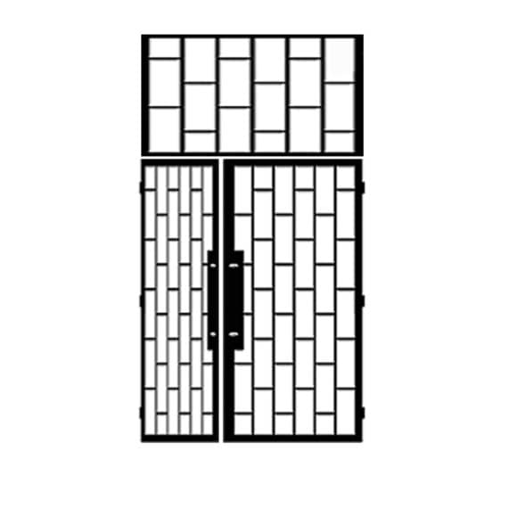 Asszimmetrikus biztonsági ajtórács 140×260 cm